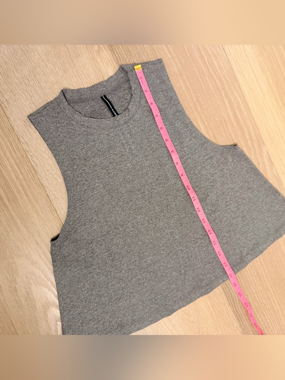Carbon38 crop tank Light Gray Sleeveless - Picture 4 of 7